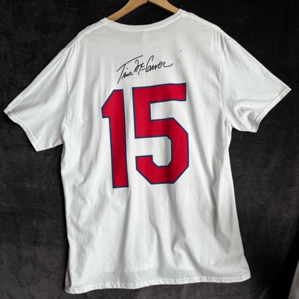 St Louis Cardinals Baseball T Shirt Mens XL White‎ Tim McCarver 15 Graphic Tee - Picture 3 of 11